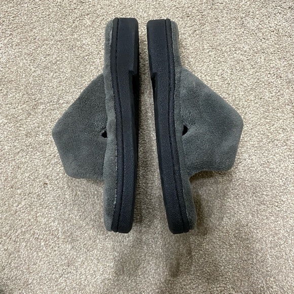 Clarks Fur Grey Slide Slippers Size 6 - Picture 3 of 6